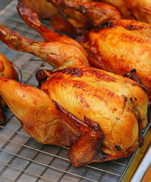 Pollo asado a la brasa